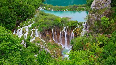 Plitvice Lakes, Croatia, forest, landscape, national park, waterfalls ...