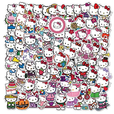 Buy Cute Cat Stickers 100PCS Japanese Kawaii Cartoon Stickers Vinyl ...