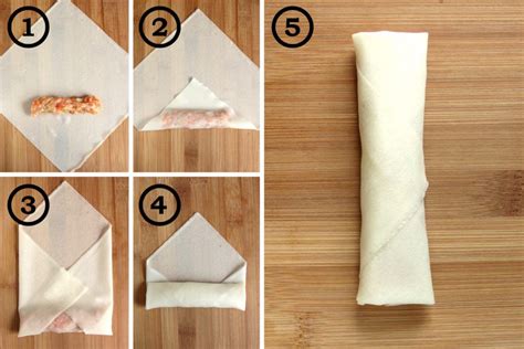 How to Fold Lumpia Wrappers | YummyAddiction.com | Spring rolls ...