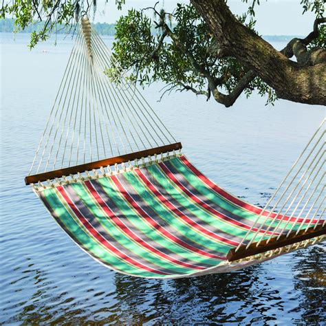 SL-TGBLUE | Large Blue Stripe Quick Dry Fabric Hammock by Key West Hammocks