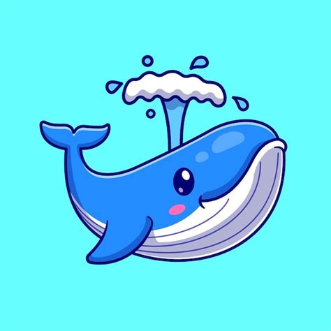 Cute Blue Whale Cartoon