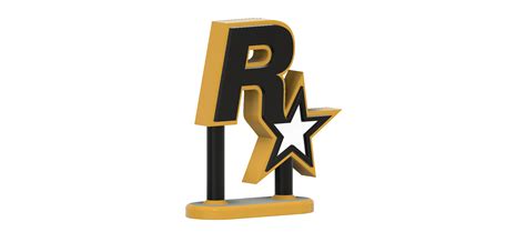 Archivo STL Logotipo de Rockstar Games・Diseño de impresora 3D para ...