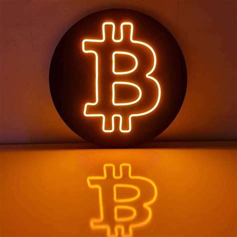 Bitcoin Logo Neon Light Sign Bitcoin Neon Light Fixture - Etsy