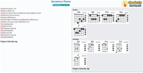 Chord: Doraemon Theme - tab, song lyric, sheet, guitar, ukulele ...