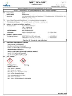 SAFETY DATA SHEET Page: 1 of 6 Acetaminophen Revision ... / safety-data ...