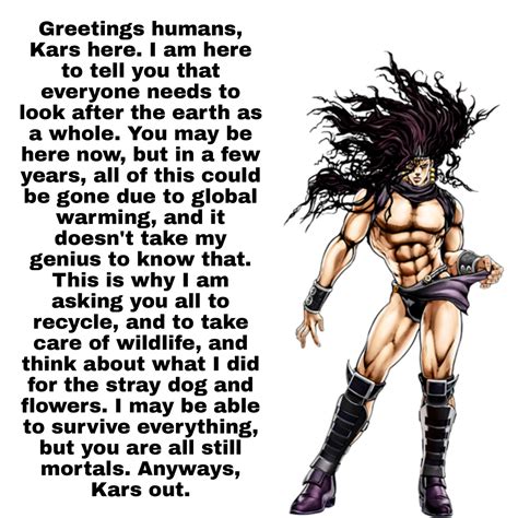 Kars has an important message : r/ShitPostCrusaders