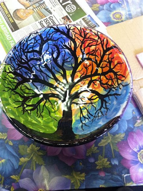 Hand painted ceramic bowl | Pottery painting designs, Pottery painting ...