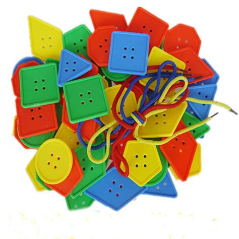 Baby Educational & learning geometry threading button line toy for ...