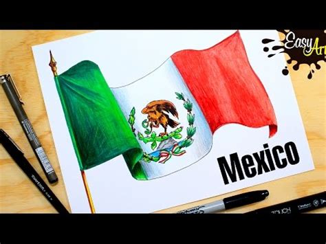 Cómo dibujar la Bandera de México / how to draw the flag of Mexico ...