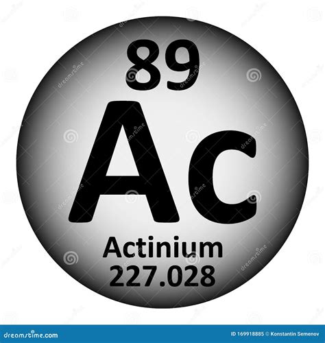 Periodic Table Element Actinium Icon Stock Illustration - Illustration ...