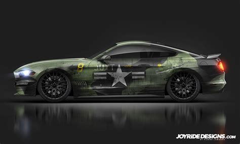 FORD MUSTANG GT MILITARY CAMO JOYRIDE WRAP DESIGN - JOYRIDE