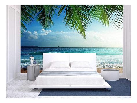 wall26 - Sunset on Seychelles Beach - Removable Wall Mural | Self ...