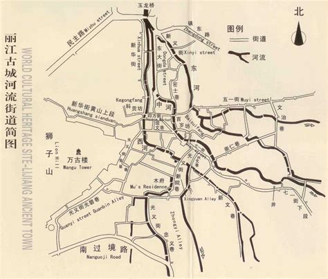 Lijiang Old Town Map, Map of Lijiang Old City, Lijiang Street Map ...