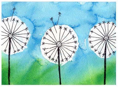 Dandelion Painting - Art Projects for Kids