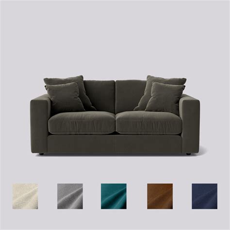 Swoon - Althaea - Two-Seater Sofa - Green - Crushed Velvet by Swoon ...