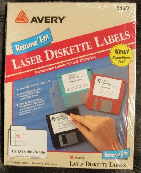 Avery Laser 3.5" Removable Diskette Labels - and 50 similar items