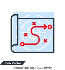 Planning Icon Logo Vector Illustration Strategy Stock Vector (Royalty ...