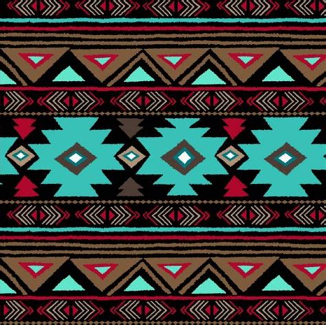 Native American Peace Stripe Turquoise Fleece Fabric | Native american ...