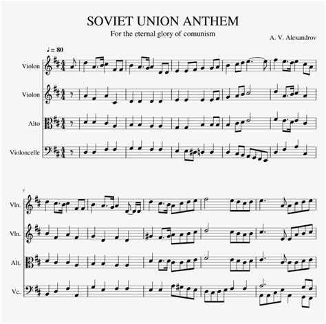 Soviet Anthem Alto Sax Sheet Music