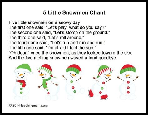 Winter Songs for Preschoolers | Preschool songs, Winter preschool ...