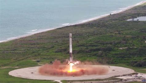 The precise landing of a Falcon 9 reusable rocket | WordlessTech