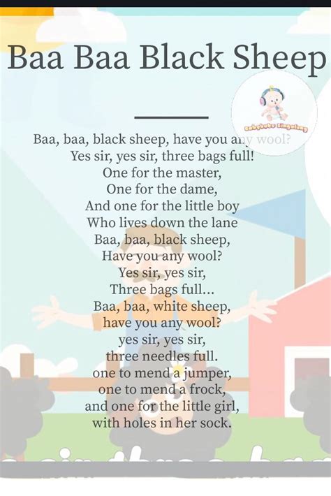 Baa Baa Black Sheep Lyrics