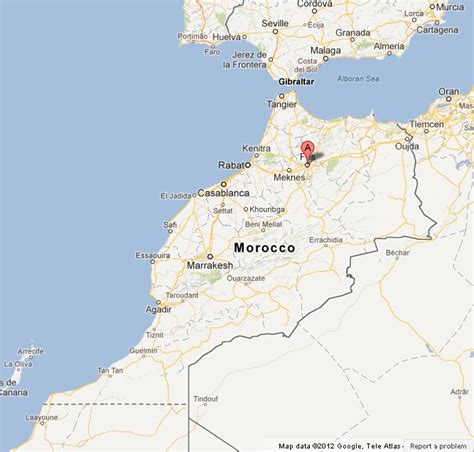 Fez on Map of Morocco