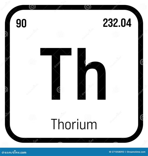 Thorium, Th, Periodic Table Element Stock Illustration - Illustration ...