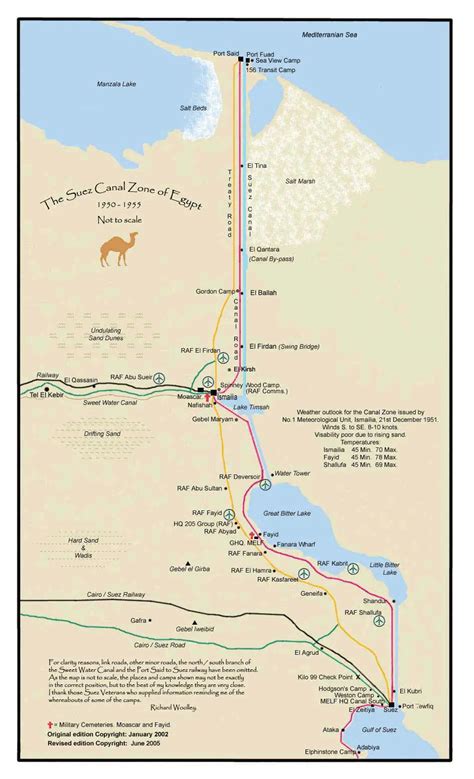 Suez Canal Egypt Map - Suez Canal Zone 1954 - Suez canal authority via ...