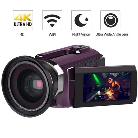 4K Camcorder Video Camera Ultra HD 60 FPS Digital Video Recorder Wifi ...