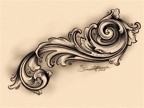 Fotoğraf açıklaması yok. | Filigree tattoo, Baroque tattoo, Filagree tattoo