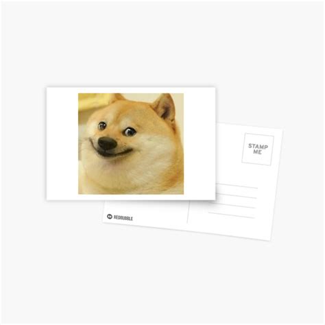 "smiling doge meme" Postcard for Sale by Golumtoll | Redbubble