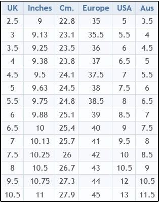 Ziera Shoes Size Chart Top Sellers | emergencydentistry.com