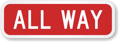 Regulatory Sign - All Way Sign - R1-4, SKU: X-R1-4