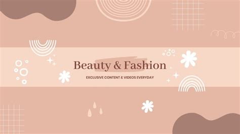 Edit online this Aesthetic Beauty & Fashion YouTube Banner layout for free