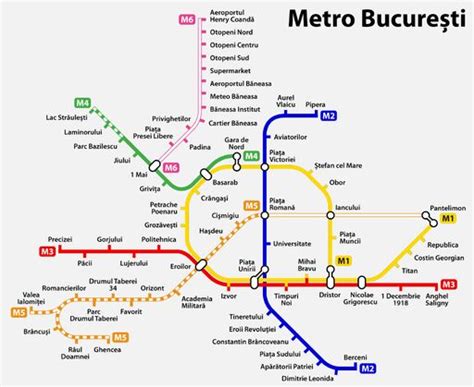 Map of the Bucharest Metro | Metro map, Underground map, Transit map