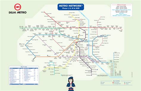 Printable Delhi Metro Map for Train Travel