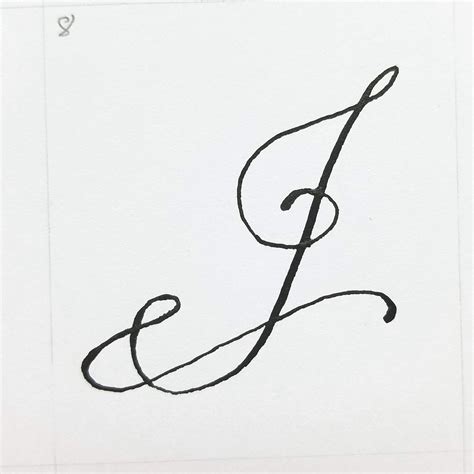 Calligraphy Letter J