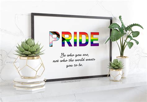 Progress Pride Flag Wall Art Digital Download LGBTQ Themed Pride be Who ...