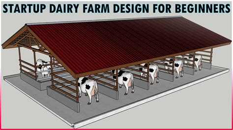 Simple Modern Dairy Farm Shed Design For 10 Cows | Cow Farm Beginners ...