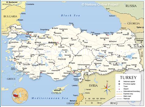 Political Map of Turkey - Nations Online Project