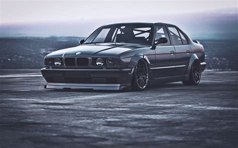 Download wallpapers BMW M5, E34, low rider, tuning, BMW 5-Series ...