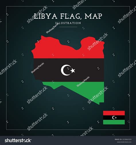 Libya flag map vector illustration - Royalty Free Stock Vector ...