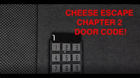 Roblox Cheese Escape Chapter 2 Map