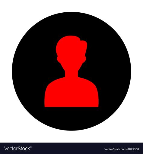 User avatar red icon Royalty Free Vector Image