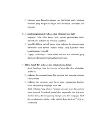 Materi makanan halal dan haram | PDF