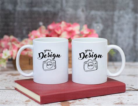 Multiple Mug Mockup, Coffee Mug Styled Mock Up Photo, Two Mugs Stock ...