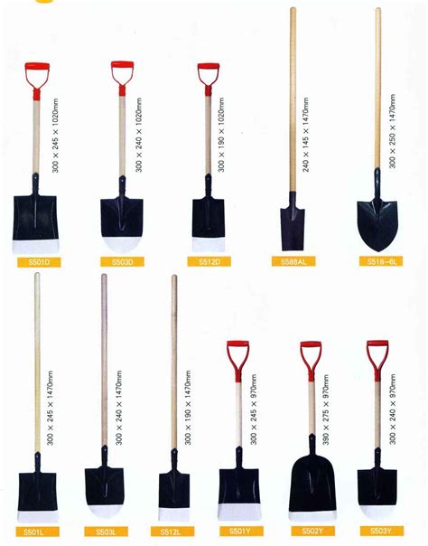 Shovels with Wooden Handle (S501D,S503D,S512D,S588AL) - spade and ...