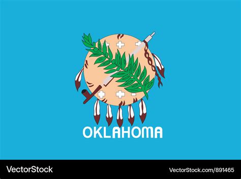 Oklahoma flag Royalty Free Vector Image - VectorStock