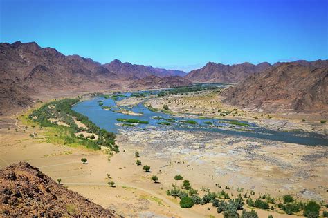 Orange River - Namibia Painting by Mary-Lou Mitchell - Fine Art America